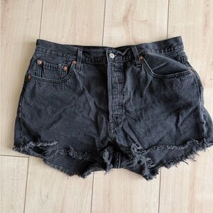 Levi Black Denim Women Shorts